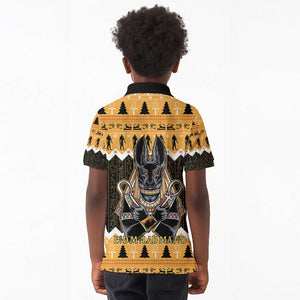 Afro Ancient Egyptian Kid Polo Shirt Anubis - Merry Christmas