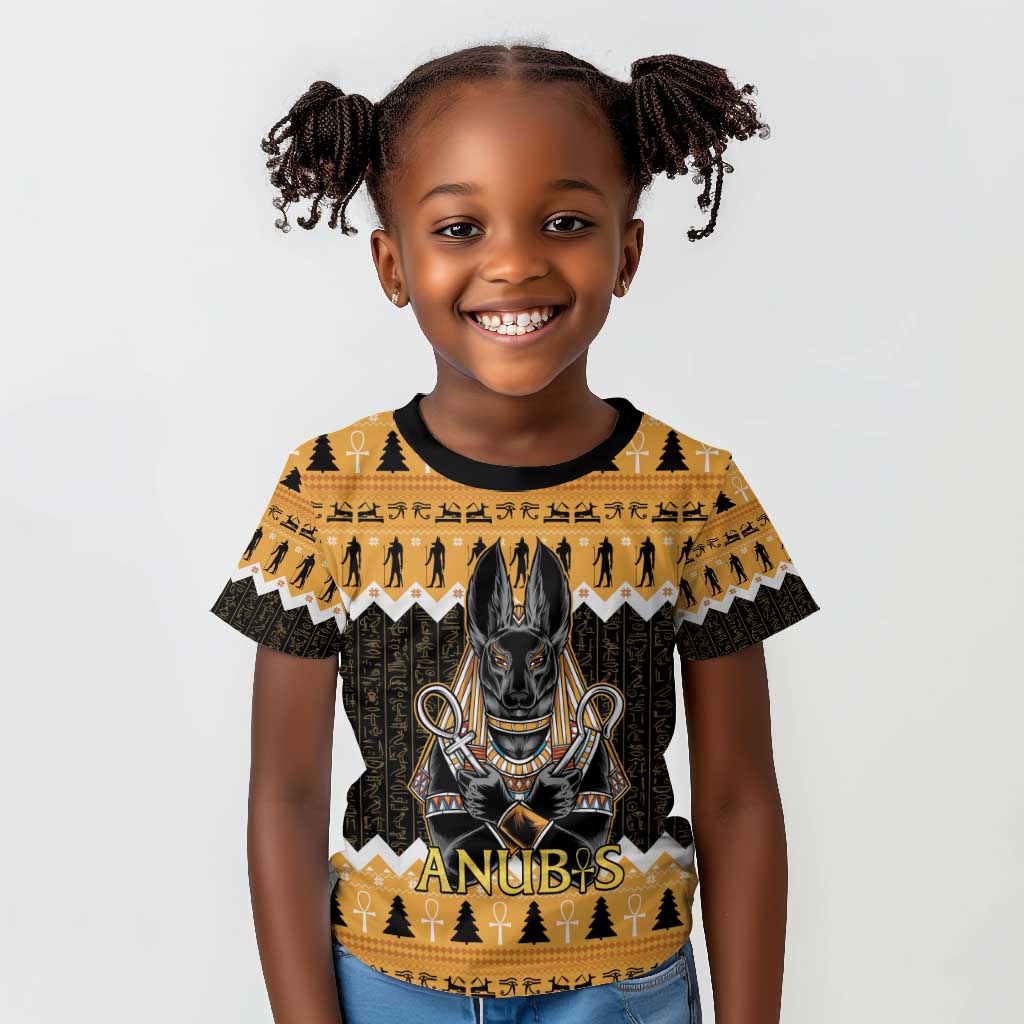 Afro Ancient Egyptian Kid T shirt Anubis - Merry Christmas