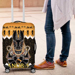 Afro Ancient Egyptian Luggage Cover Anubis - Merry Christmas