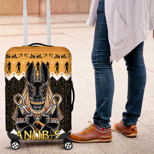 Afro Ancient Egyptian Luggage Cover Anubis - Merry Christmas