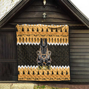 Afro Ancient Egyptian Quilt Anubis - Merry Christmas