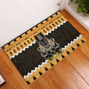 Afro Ancient Egyptian Rubber Doormat Anubis - Merry Christmas