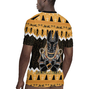 Afro Ancient Egyptian Rugby Jersey Anubis - Merry Christmas