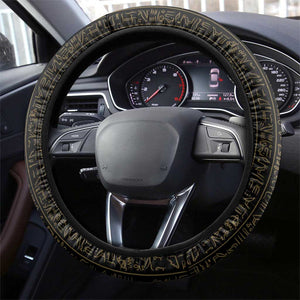 Afro Ancient Egyptian Steering Wheel Cover Anubis - Merry Christmas