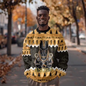 Afro Ancient Egyptian Sweatshirt Anubis - Merry Christmas