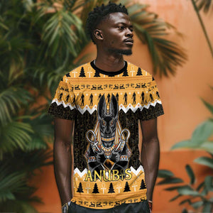 Afro Ancient Egyptian T shirt Anubis - Merry Christmas