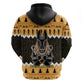 Afro Ancient Egyptian Zip Hoodie Anubis - Merry Christmas