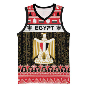 Afro Egypt Christmas Basketball Jersey Coat Of Arms Mix Egyptian Pattern LT15