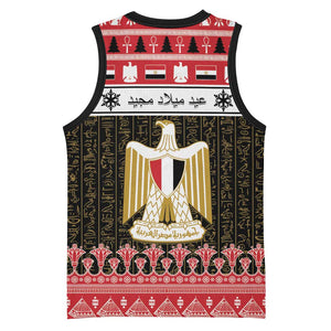 Afro Egypt Christmas Basketball Jersey Coat Of Arms Mix Egyptian Pattern LT15