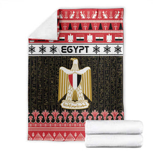 Afro Egypt Christmas Blanket Coat Of Arms Mix Egyptian Pattern