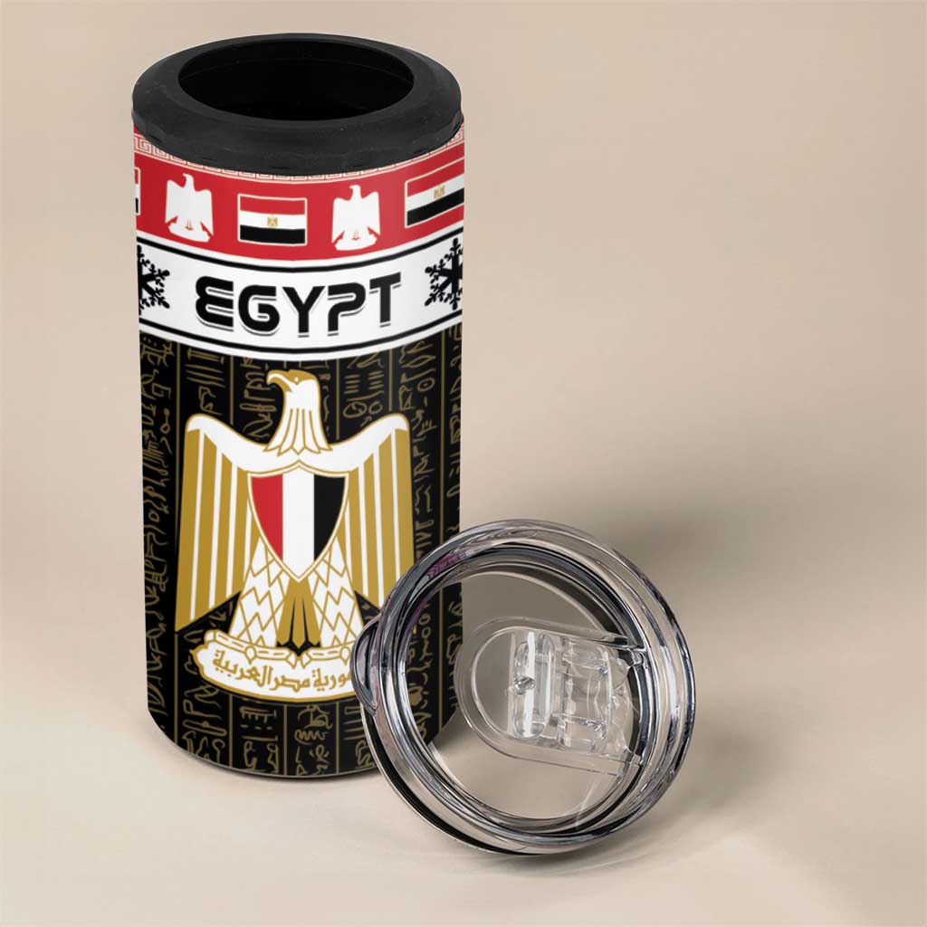 Afro Egypt Christmas 4 in 1 Can Cooler Tumbler Coat Of Arms Mix Egyptian Pattern LT15