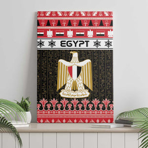 Afro Egypt Christmas Canvas Wall Art Coat Of Arms Mix Egyptian Pattern