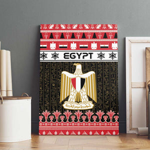 Afro Egypt Christmas Canvas Wall Art Coat Of Arms Mix Egyptian Pattern