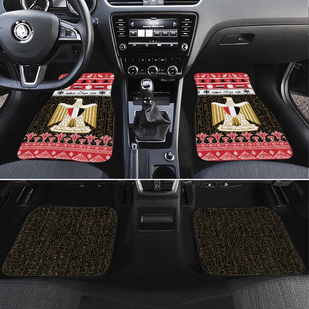 Afro Egypt Christmas Car Mats Coat Of Arms Mix Egyptian Pattern LT15