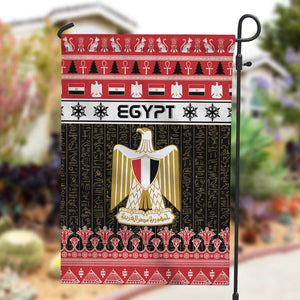 Afro Egypt Christmas Garden Flag Coat Of Arms Mix Egyptian Pattern