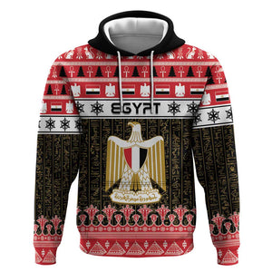 Afro Egypt Christmas Hoodie Coat Of Arms Mix Egyptian Pattern