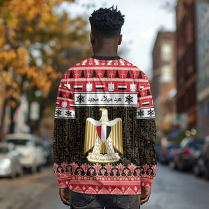 Afro Egypt Christmas Long Sleeve Shirt Coat Of Arms Mix Egyptian Pattern LT15