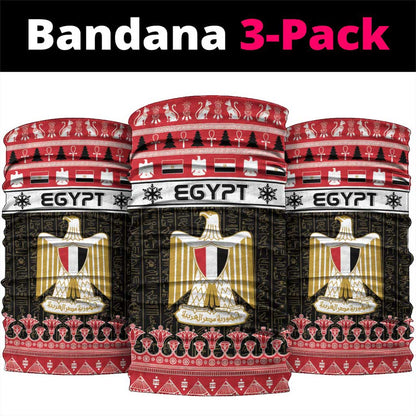 Afro Egypt Christmas Neck Gaiter Coat Of Arms Mix Egyptian Pattern LT15