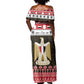 Afro Egypt Christmas Off Shoulder Maxi Dress Coat Of Arms Mix Egyptian Pattern LT15