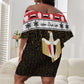 Afro Egypt Christmas Off Shoulder Short Dress Coat Of Arms Mix Egyptian Pattern LT15