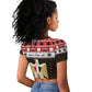 Afro Egypt Christmas Raglan Cropped T shirt Coat Of Arms Mix Egyptian Pattern LT15