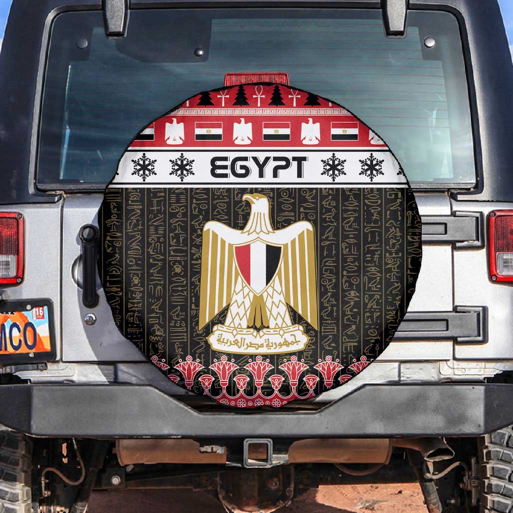 Afro Egypt Christmas Spare Tire Cover Coat Of Arms Mix Egyptian Pattern