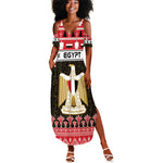 Afro Egypt Christmas Summer Maxi Dress Coat Of Arms Mix Egyptian Pattern LT15