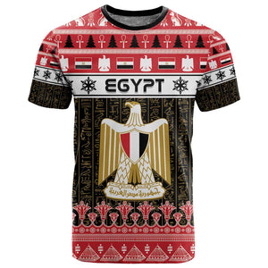 Afro Egypt Christmas T shirt Coat Of Arms Mix Egyptian Pattern