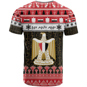 Afro Egypt Christmas T shirt Coat Of Arms Mix Egyptian Pattern