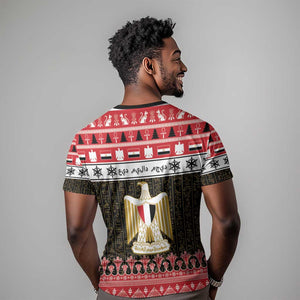 Afro Egypt Christmas T shirt Coat Of Arms Mix Egyptian Pattern