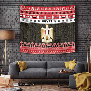 Afro Egypt Christmas Tapestry Coat Of Arms Mix Egyptian Pattern