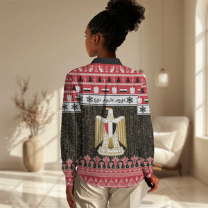 Afro Egypt Christmas Women Casual Shirt Coat Of Arms Mix Egyptian Pattern