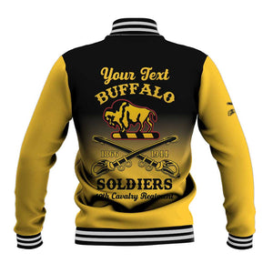 Personalized Afro-Americans Buffalo Soldiers Baseball Jacket 10th Cavalry Regiment