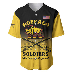 Personalized Afro-Americans Buffalo Soldiers Baseball Jersey 10th Cavalry Regiment