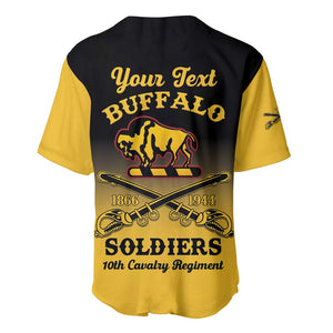 Personalized Afro-Americans Buffalo Soldiers Baseball Jersey 10th Cavalry Regiment