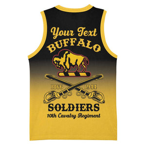 Personalized Afro-Americans Buffalo Soldiers Basketball Jersey 10th Cavalry Regiment LT15