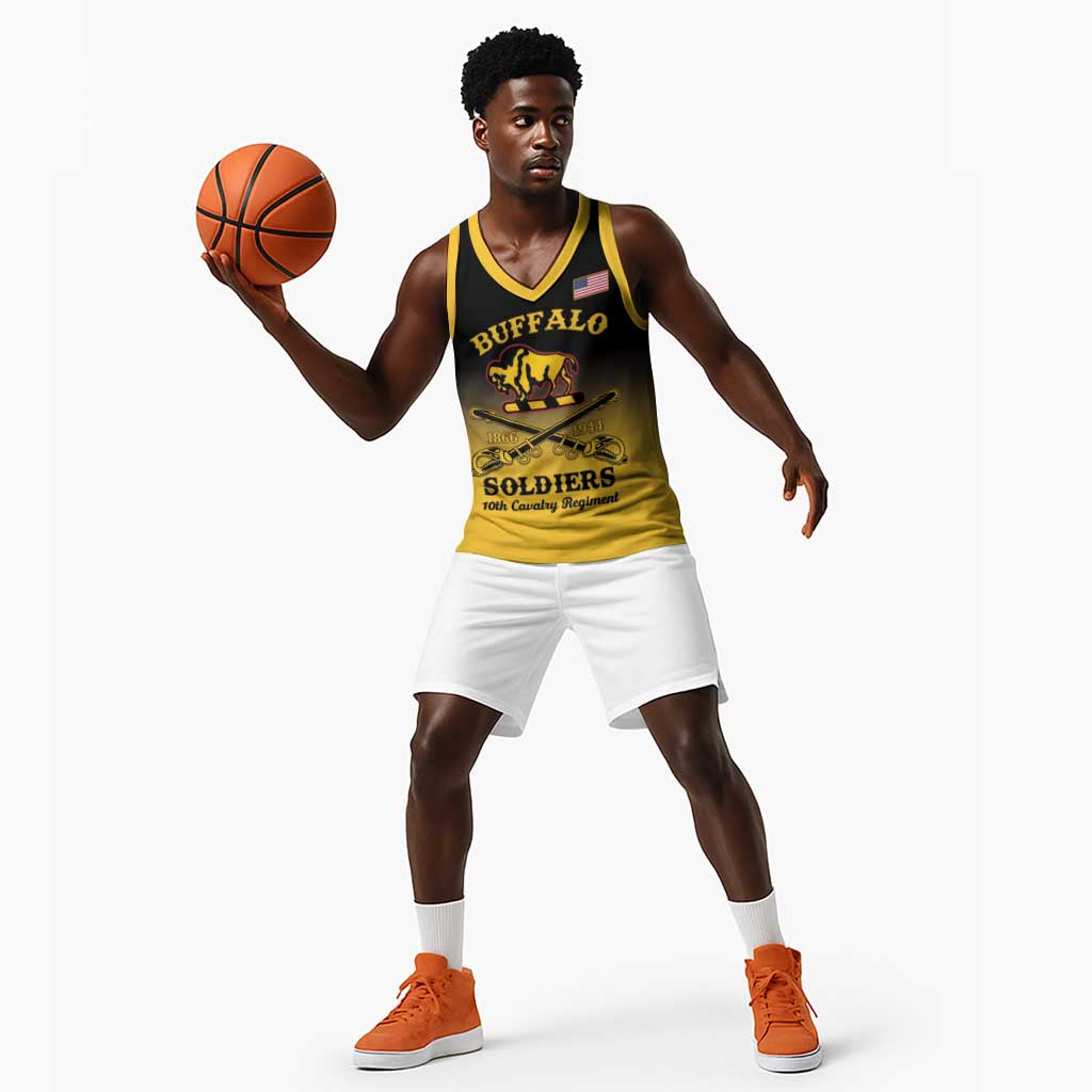 Personalized Afro-Americans Buffalo Soldiers Basketball Jersey 10th Cavalry Regiment LT15