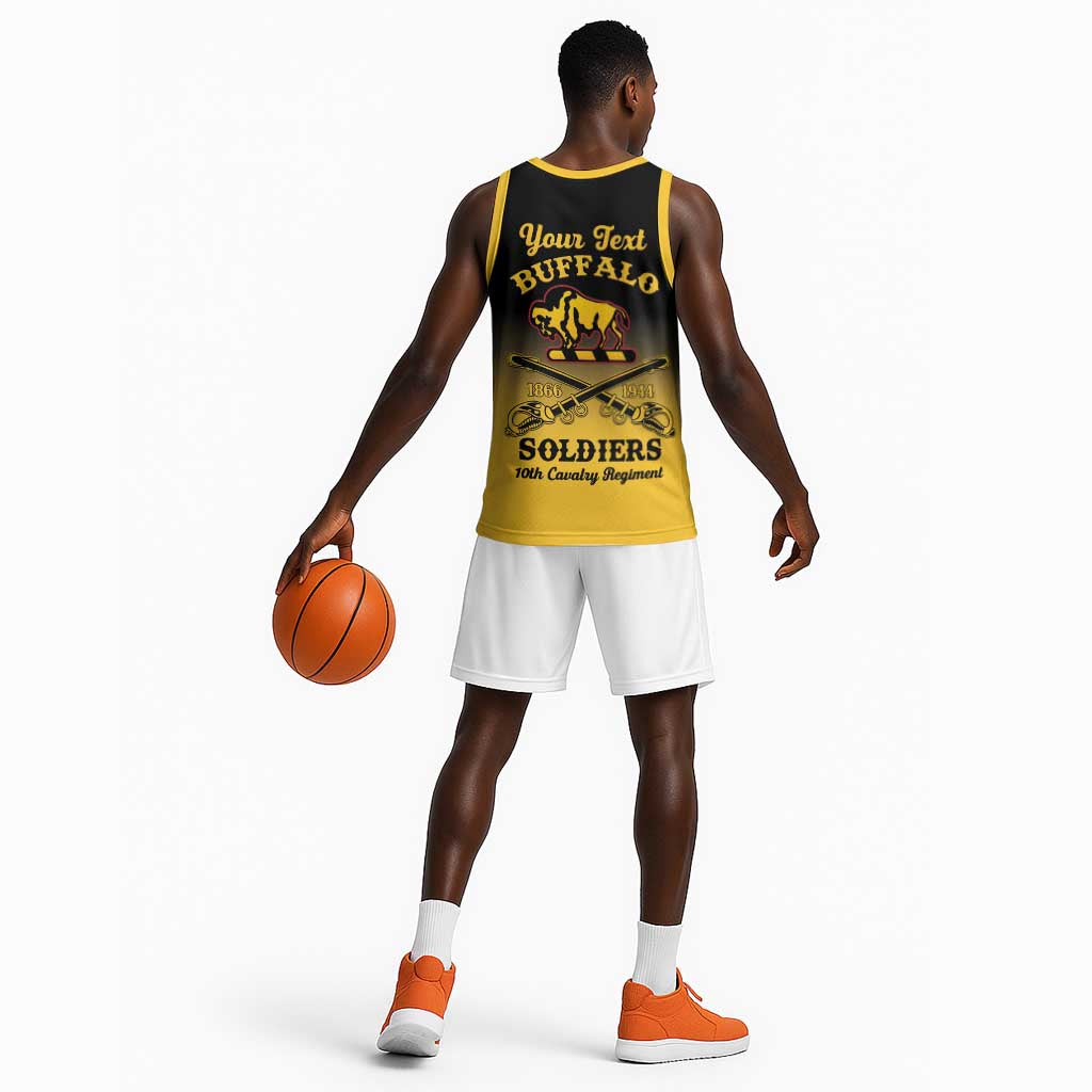 Personalized Afro-Americans Buffalo Soldiers Basketball Jersey 10th Cavalry Regiment LT15