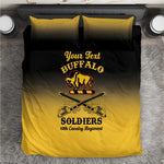 Personalized Afro-Americans Buffalo Soldiers Bedding Set 10th Cavalry Regiment
