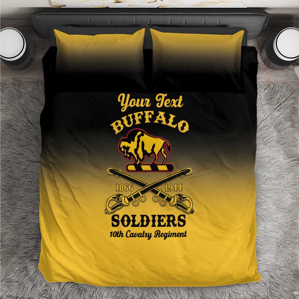 Personalized Afro-Americans Buffalo Soldiers Bedding Set 10th Cavalry Regiment