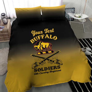 Personalized Afro-Americans Buffalo Soldiers Bedding Set 10th Cavalry Regiment