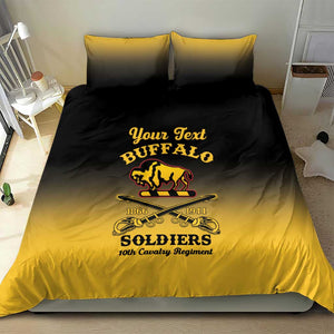 Personalized Afro-Americans Buffalo Soldiers Bedding Set 10th Cavalry Regiment