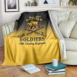 Personalized Afro-Americans Buffalo Soldiers Blanket 10th Cavalry Regiment