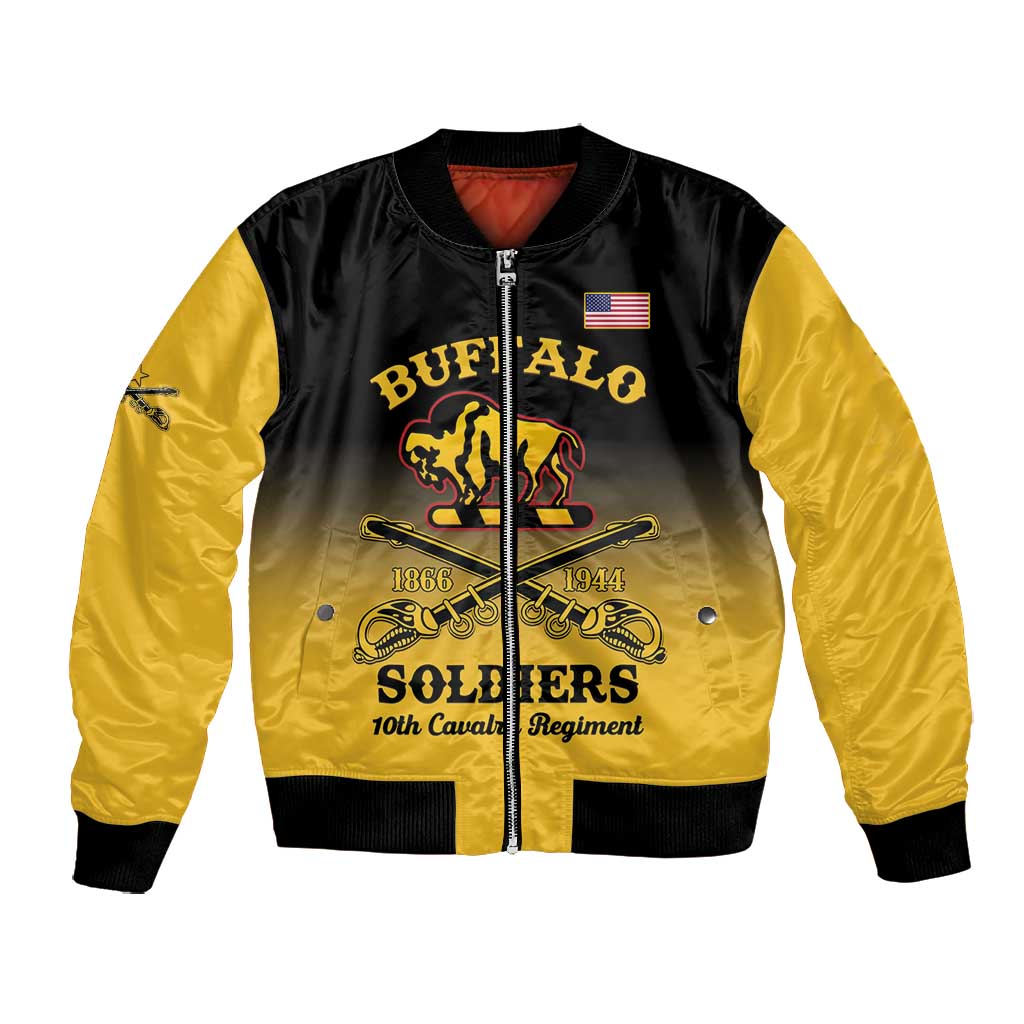 Personalized Afro-Americans Buffalo Soldiers Bomber Jacket 10th Cavalry Regiment