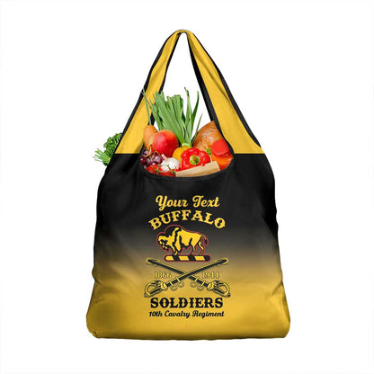 Personalized Afro-Americans Buffalo Soldiers Grocery Bag 10th Cavalry Regiment