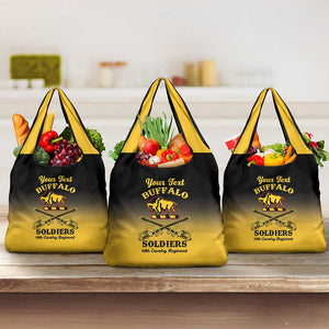 Personalized Afro-Americans Buffalo Soldiers Grocery Bag 10th Cavalry Regiment