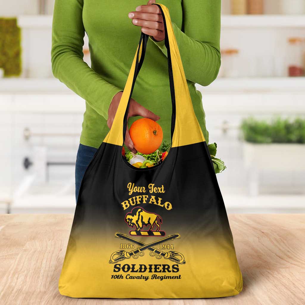 Personalized Afro-Americans Buffalo Soldiers Grocery Bag 10th Cavalry Regiment