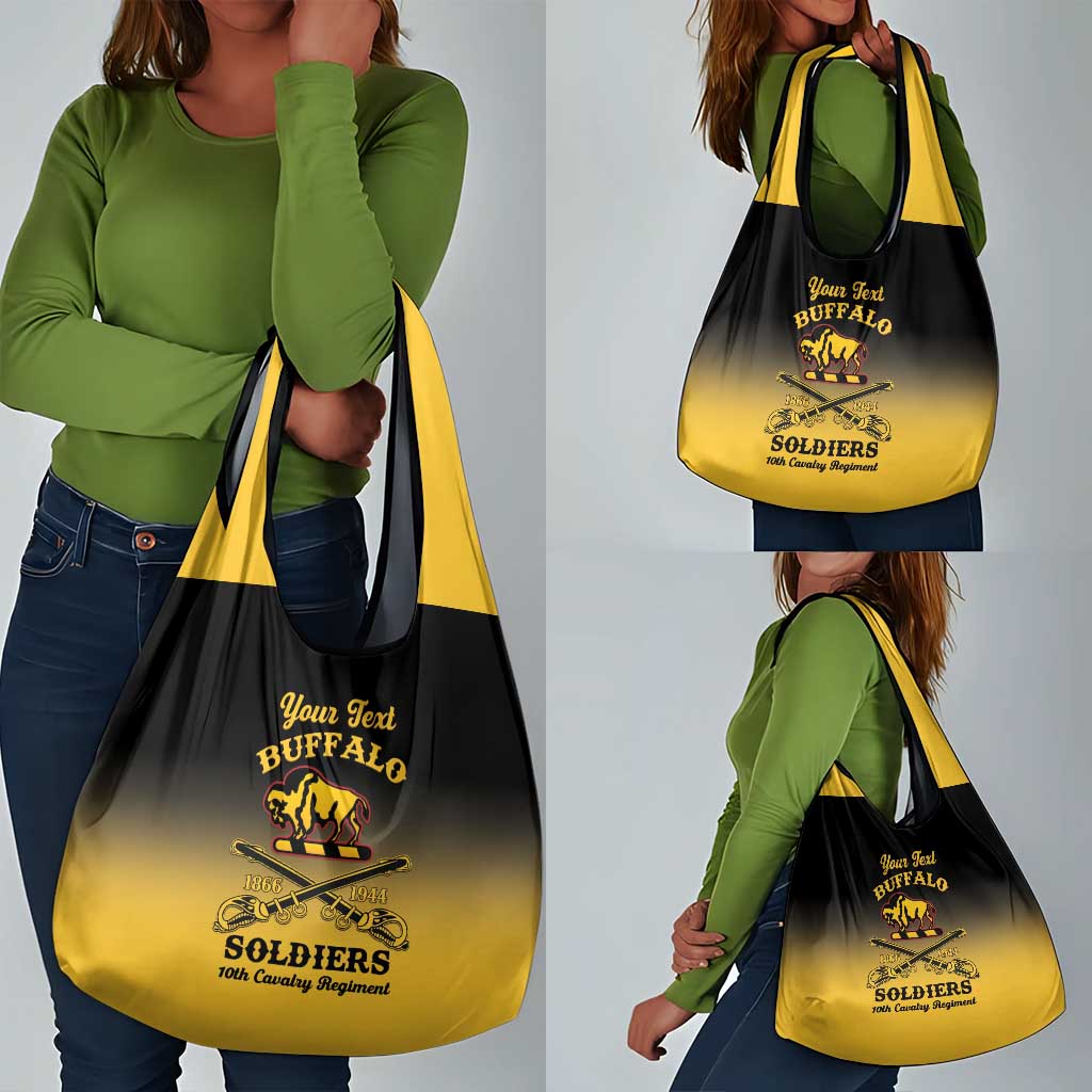 Personalized Afro-Americans Buffalo Soldiers Grocery Bag 10th Cavalry Regiment