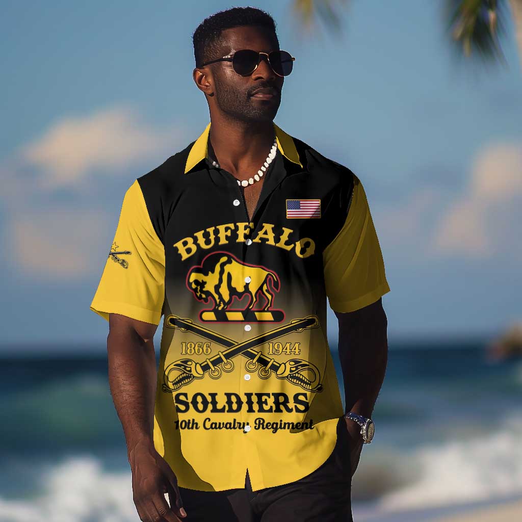 Personalized Afro-Americans Buffalo Soldiers Hawaiian Shirt 10th Cavalry Regiment