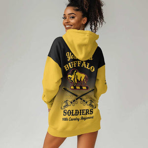 Personalized Afro-Americans Buffalo Soldiers Hoodie Dress 10th Cavalry Regiment